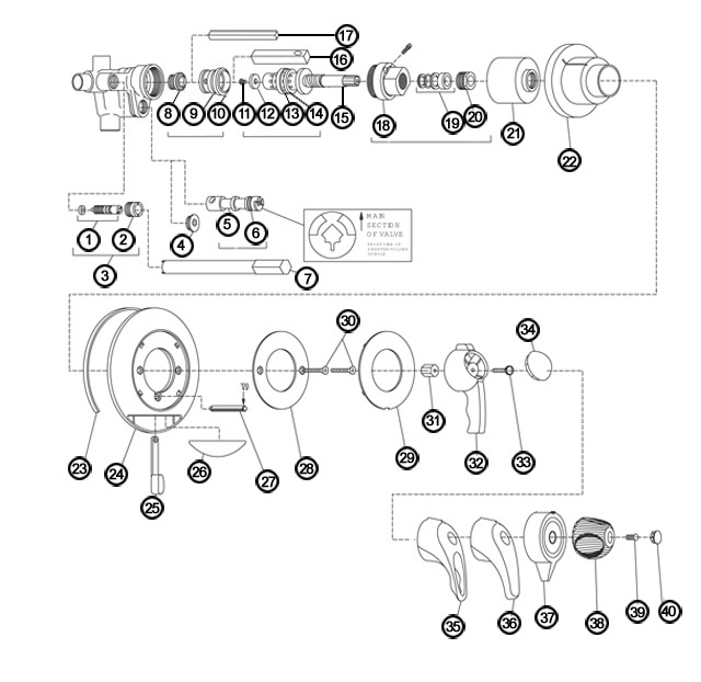 Symmons Temptrol 2 Parts Breakdown