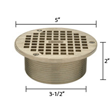 Zurn ZB400-5B Z400 "TYPE B" Round Strainer - Polished Bronze Top