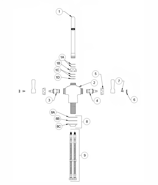 Zurn Z826A1 Parts Breakdown 