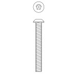 Acorn 0112-004-000 1/4-20 X 2" Button Head Hex W/Center Reject Stainless Steel Screw (10 Pack)