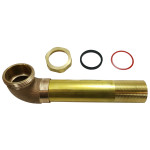 Sloan F-25-A Rough Brass Slip Joint Elbow (with Tail 1-1/2" x 8" from C to E)