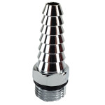Watersaver BO140S Serrated Hose End Polished Chrome (Water)