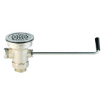Waste Drain Valve, Twist Handle, 3-1/2" X 2" & 1-1/2" Adapter, Vr Flat Strainer