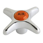 Chicago 204-AIRJKCP 2-1/2" Metal Cross Handle w/ Air Index Button