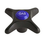 Chicago 205-GASJKNF 2-1/2" Plastic Cross Handle w/ Gas Index Button