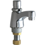 Chicago 333-SLOE12PSHABCP Single Supply Metering Sink Faucet