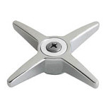 Chicago 633-PLJKCP 3" Metal Cross Handle w/ Plain Index Button