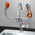 Guardian G1101 EyeSafe-X Faucet-Mounted Eyewash (with Adjustable Aerated Outlet Sprayheads)