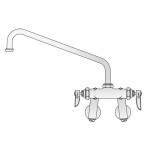 T&S Brass B-0241 Double Pantry Faucet
