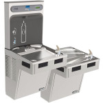 Elkay EZH2O LMABFTL8WSSK Filtered Stainless Steel Dual Drinking Fountain with Bottle Filler