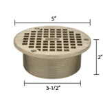 Zurn ZB400-5B Z400 "TYPE B" Round Strainer - Polished Bronze Top