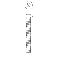 Acorn 0112-004-000 1/4-20 X 2" Button Head Hex W/Center Reject Stainless Steel Screw (10 Pack)