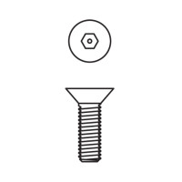 Acorn 0152-005-000 1/4-20 X 1/2" Flat Head Allen W/Ctr Reject S.Stl Screw