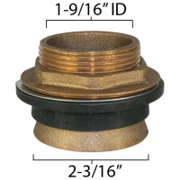 Toilet Spud (for standard 1.5" vacuum breaker flush tube)
