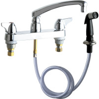 Chicago 1102-ABCP Hot and Cold Water Sink Faucet with Side Spray