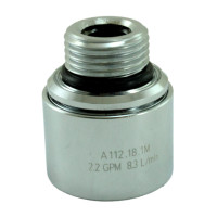 WaterSaver BO055VR-FC0.5 3/8" IPS Male Vandal Resistant Aerator 0.5 GPM