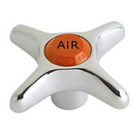 Chicago 204-AIRJKCP 2-1/2" Metal Cross Handle w/ Air Index Button