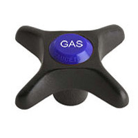 Chicago 205-GASJKNF 2-1/2" Plastic Cross Handle w/ Gas Index Button