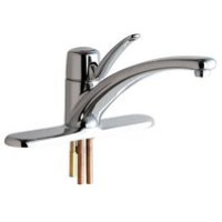 Chicago 2300-8E34VPABCP Single Lever Hot and Cold Water Mixing Sink Faucet