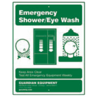 Guardian 250-012G Drench Shower / Eyewash Sign