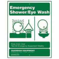 Guardian AP250-008G Drench Shower / Eyewash Sign