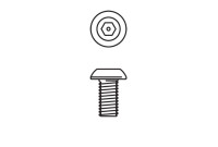 Acorn 0112-008-000 #10-32 X 1" Button Head Hex W/Ctr Reject S.Stl Screw