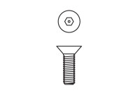 Acorn 0152-006-000 #10-32 X 3/4" Flat Head Allen W/Ctr Reject S.Stl Screw