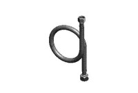 T&S Brass 016325-45 Flex. Connector Hose, 1/2 Npsm-F X 3/8 Npsm-F