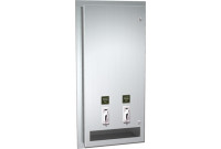 ASI 0464-50 Recessed Napkin/Tampon Vendor - 50 cent
