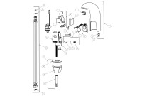 Chicago 116.112.21.1 Hytronic Contemporary Sensor Faucet Parts Breakdown