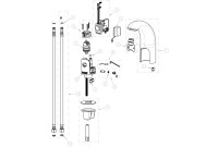 Chicago 116.112.AB.1 Hytronic Contemporary Sensor Faucet Parts Breakdown