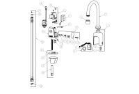 Chicago 116.123.21.1 Hytronic Gooseneck Sensor Faucet Parts Breakdown