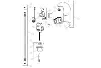 Chicago 116.202.21.1 Hytronic Contemporary Sensor Faucet Parts Breakdown
