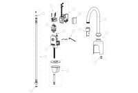 Chicago 116.203.AB.1 Hytronic Gooseneck Sensor Faucet Parts Breakdown