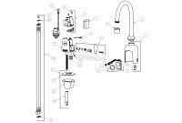 Chicago 116.223.21.1 Hytronic Gooseneck Sensor Faucet Parts Breakdown