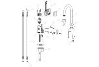 Chicago 116.223.AB.1 Hytronic Gooseneck Sensor Faucet Parts Breakdown