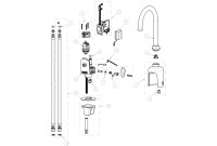 Chicago 116.429.AB.1 Hytronic Gooseneck Sensor Faucet Parts Breakdown