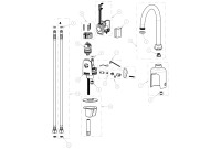 Chicago 116.432.AB.1 Hytronic Gooseneck Sensor Faucet Parts Breakdown