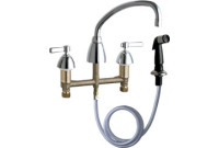 Chicago 200-AABCP E-Cast Concealed Kitchen Sink Faucet w/ Side Spray