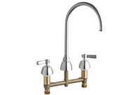 Chicago 201-AGN8FCABCP Concealed Hot and Cold Water Sink Faucet
