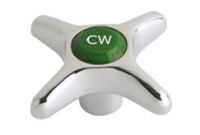 Chicago 204-CWJKCP 2-1/2" Metal Cross Handle w/ Cold Water Index Button