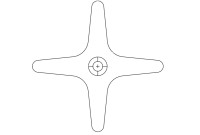 Acorn 2290-001-199 Flo-Cloz Hot Cross Handle Only