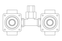 Acorn 2590-201-001 Hot & Cold 2.5 Gpm Plastic Valve Body Assembly Only