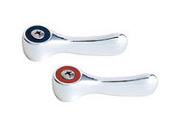 Chicago 390-PRJKCP 2-3/8" Metal Lever Handles w/ Hot, Cold & Plain Index Buttons