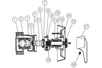 Bradley Pressure Balancing Mixing Valve For Panelon and Wall Showers Parts Breakdown