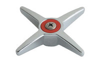 Chicago 633-HOTJKCP 3" Metal Cross Handle w/ Hot Index Button