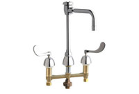 Chicago 786-TWG2BVBE3MAB Concealed Hot and Cold Water Sink Faucet with Third Water Inlet