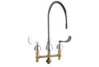 Chicago 786-TWGN10ASE3AB Concealed Hot and Cold Water Sink Faucet with Third Water Inlet