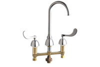 Chicago 786-TWGN2FCXKABCP Concealed Hot and Cold Water Sink Faucet with Third Water Inlet