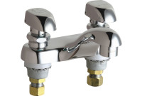 Chicago 802-V335ABCP Hot and Cold Water Metering Sink Faucet